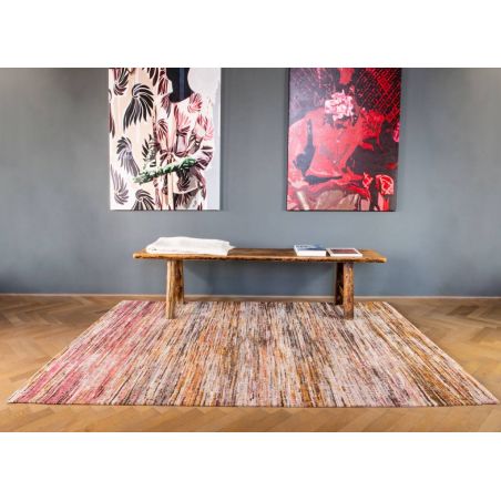 Tapis de salon moderne multicolore rouge par Louis de Poortere Tapis de salon moderne multicolore rouge par Louis de Poortere