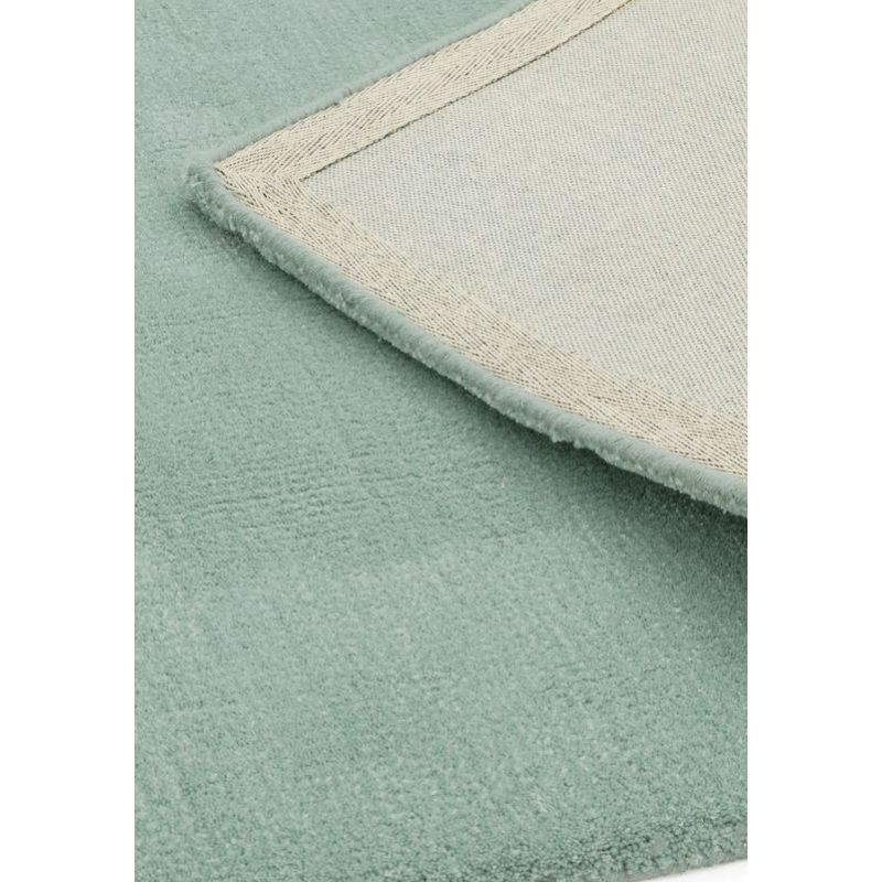 Tapis contemporain vert céladon en laine et viscose