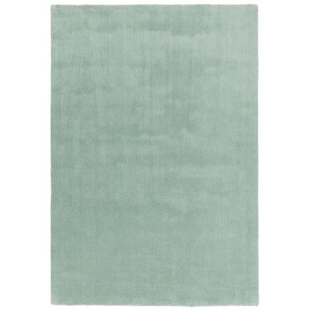 Tapis de bureau design Bel-Air vert d'eau en laine et viscose