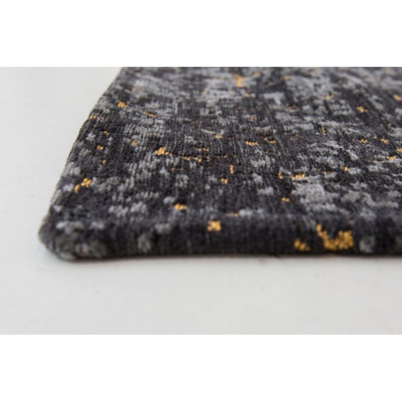 Tapis de salon Jacob's Ladder Gris anthracite et jaune en coton et polyester
