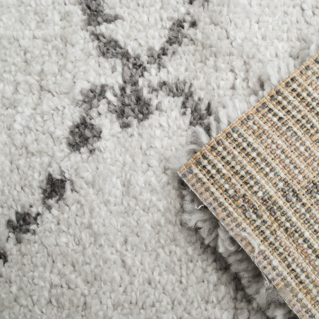 Tapis de chambre Nomad Blanc et Gris Tapis de chambre Nomad Blanc et Gris