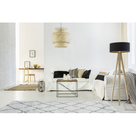 Tapis de chambre Nomad Blanc et Gris Tapis de chambre Nomad Blanc et Gris