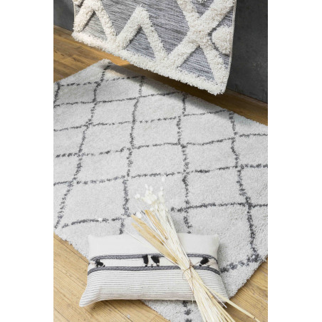 Tapis de chambre Nomad Blanc et Gris Tapis de chambre Nomad Blanc et Gris