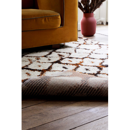 Tapis de chambre Marrakech Blanc et Marron Tapis de chambre Marrakech Blanc et Marron