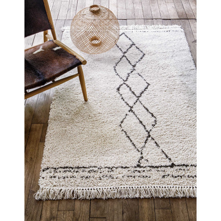 Tapis de chambre berbère Fez écru Tapis de chambre berbère Fez écru