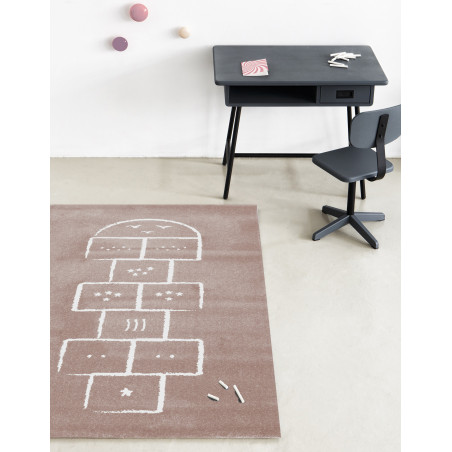 Tapis chambre Enfant Marelle Rose poudré Tapis chambre Enfant Marelle Rose poudré