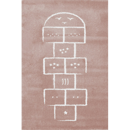 Tapis chambre Enfant Marelle Rose poudré Tapis chambre Enfant Marelle Rose poudré