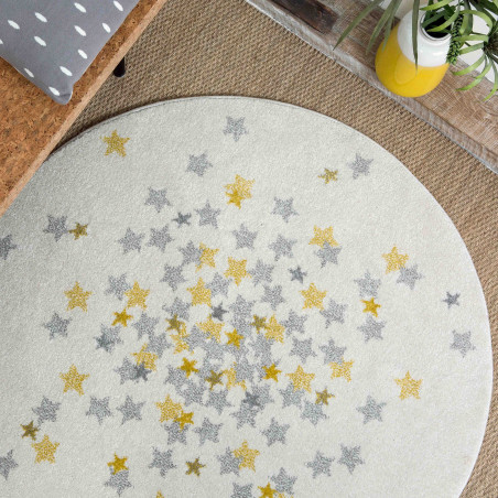 Tapis chambre Enfant Rond Nova Jaune Tapis chambre Enfant Rond Nova Jaune