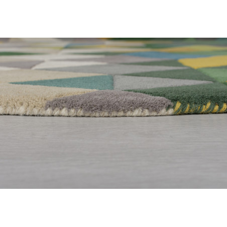 Tapis coloré Rond en pure Laine Multicolore Prism Tapis coloré Rond en pure Laine Multicolore Prism