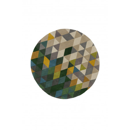 Tapis coloré Rond en pure Laine Multicolore Prism Tapis coloré Rond en pure Laine Multicolore Prism