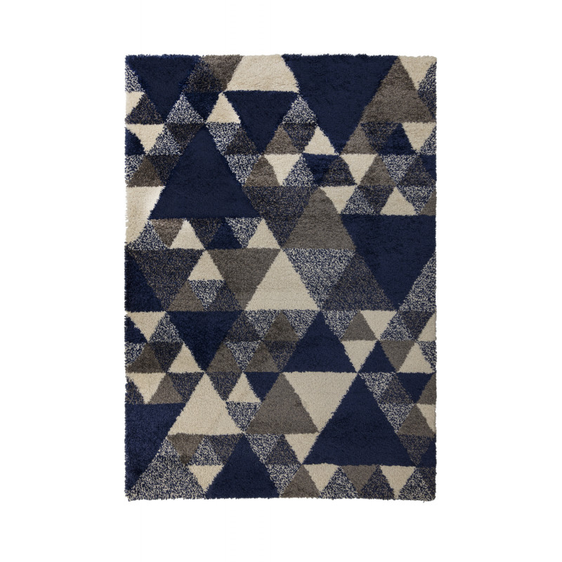 Tapis de salon Géométrique Dakari Nuru Navy