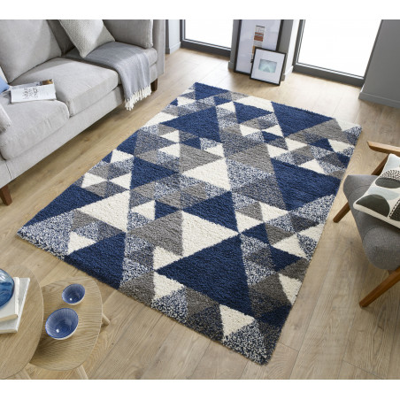Tapis de salon Géométrique Dakari Nuru Navy Tapis de salon Géométrique Dakari Nuru Navy