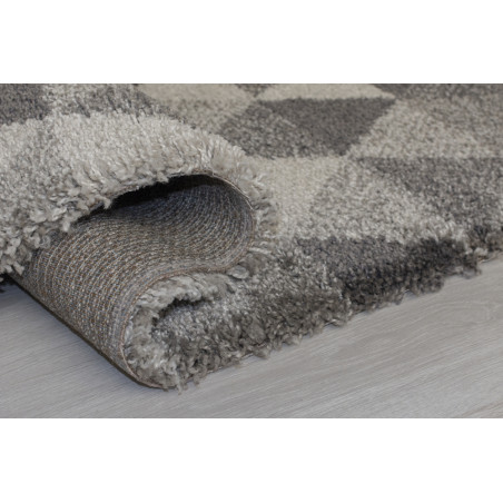 Tapis Design Géométrique Dakari Nuru Gris et Ivoire Tapis Design Géométrique Dakari Nuru Gris et Ivoire
