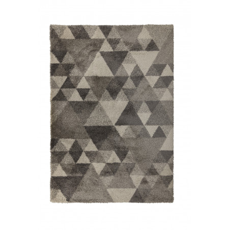 Tapis Design Géométrique Dakari Nuru Gris et Ivoire Tapis Design Géométrique Dakari Nuru Gris et Ivoire