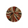 Tapis de salon polyester Design Infinite Orange Rond Tapis de salon polyester Design Infinite Orange Rond