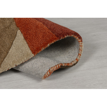 Tapis de salon polyester Design Infinite Orange Rond Tapis de salon polyester Design Infinite Orange Rond