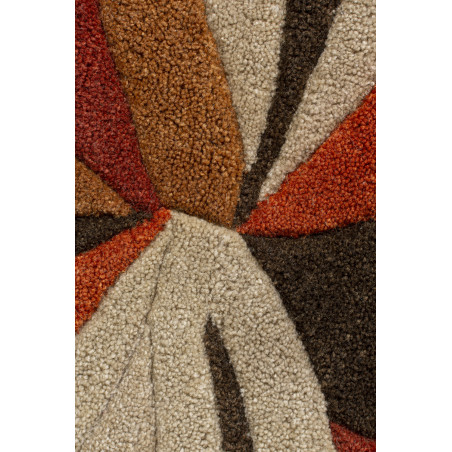 Tapis de salon polyester Design Infinite Orange Rond Tapis de salon polyester Design Infinite Orange Rond