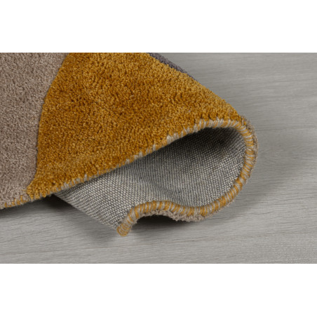 Tapis de salon polyester Design Infinite Ochre Rond Tapis de salon polyester Design Infinite Ochre Rond