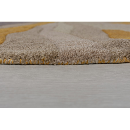 Tapis de salon polyester Design Infinite Ochre Rond Tapis de salon polyester Design Infinite Ochre Rond