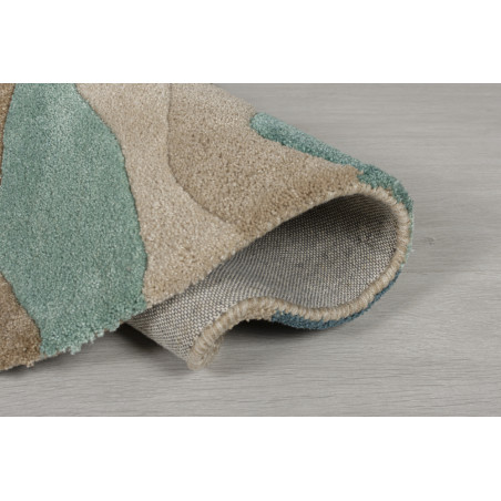 Tapis de salon polyester Design Infinite Bleu canard Rond Tapis de salon polyester Design Infinite Bleu canard Rond