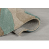Tapis de salon polyester Design Infinite Bleu canard Rond Tapis de salon polyester Design Infinite Bleu canard Rond