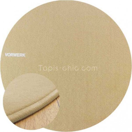 Tapis sur mesure rond Beige par Vorwerk gamme Modena Tapis sur mesure rond Beige par Vorwerk gamme Modena