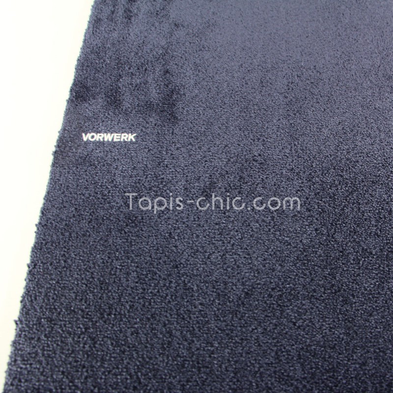 Tapis sur mesure rond Bleu Marine gamme Lyrica par Vorwerk bordure