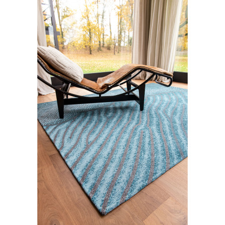 Tapis de salon Shores Blue Nile en coton et polyester Tapis de salon Shores Blue Nile en coton et polyester