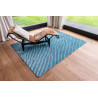 Tapis de salon Shores Blue Nile en coton et polyester