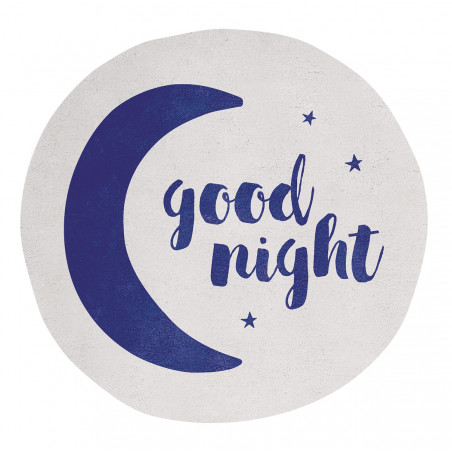 Tapis d'enfant en coton rond Good Night Tapis d'enfant en coton rond Good Night