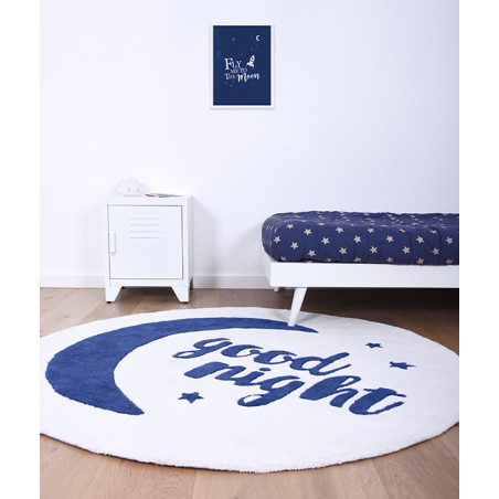 Tapis d'enfant en coton rond Good Night Tapis d'enfant en coton rond Good Night