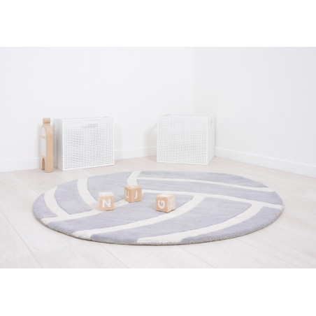 Tapis d'enfant en coton rond Volley Ball gris Tapis d'enfant en coton rond Volley Ball gris