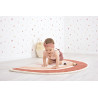 Tapis d'enfant en coton rond Arc-en-ciel orange Tapis d'enfant en coton rond Arc-en-ciel orange