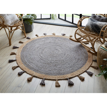 Tapis Jute Rond 100cm  Tapis jute rond, Tapis rond, Tapis jute