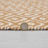 Tapis rectangulaire en coton recyclé ocre et blanc Tapis rectangulaire en coton recyclé ocre et blanc