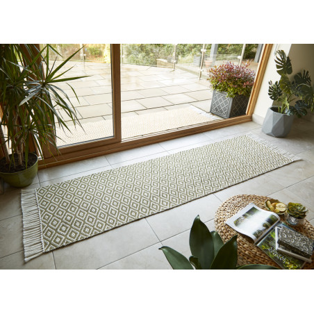 Tapis d'extérieur résistant vert et blanc par Flair Rugs Tapis d'extérieur résistant vert et blanc par Flair Rugs
