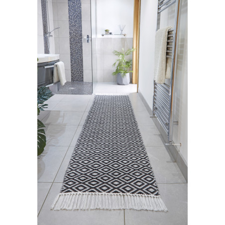 Tapis d'extérieur résistant noir et blanc Tapis d'extérieur résistant noir et blanc