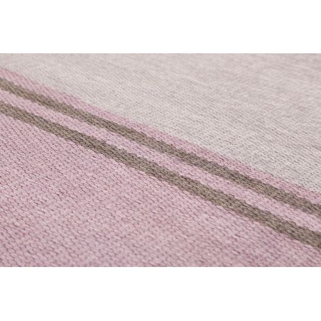 Tapis de bureau tissé en coton recyclé Camps Bay taupe et rose Tapis de bureau tissé en coton recyclé Camps Bay taupe et rose