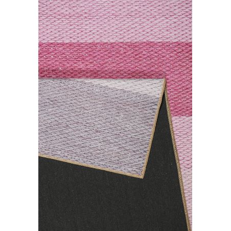 Tapis de bureau tissé en coton recyclé Clifton Rose, beige et pêche Tapis de bureau tissé en coton recyclé Clifton Rose, beige et pêche