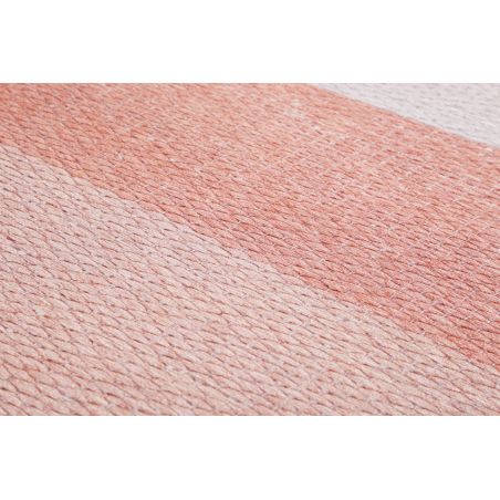 Tapis de bureau tissé en coton recyclé Clifton Rose, beige et pêche Tapis de bureau tissé en coton recyclé Clifton Rose, beige et pêche