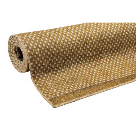 Tapis de bureau tissé en coton recyclé Primi Moutarde Tapis de bureau tissé en coton recyclé Primi Moutarde