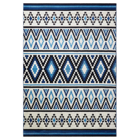 Tapis Effet Kilim Bleu Tapis Effet Kilim Bleu