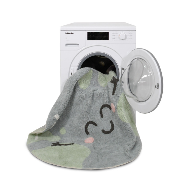 tapis lavable en machine pour chambre d'enfant en forme de terre