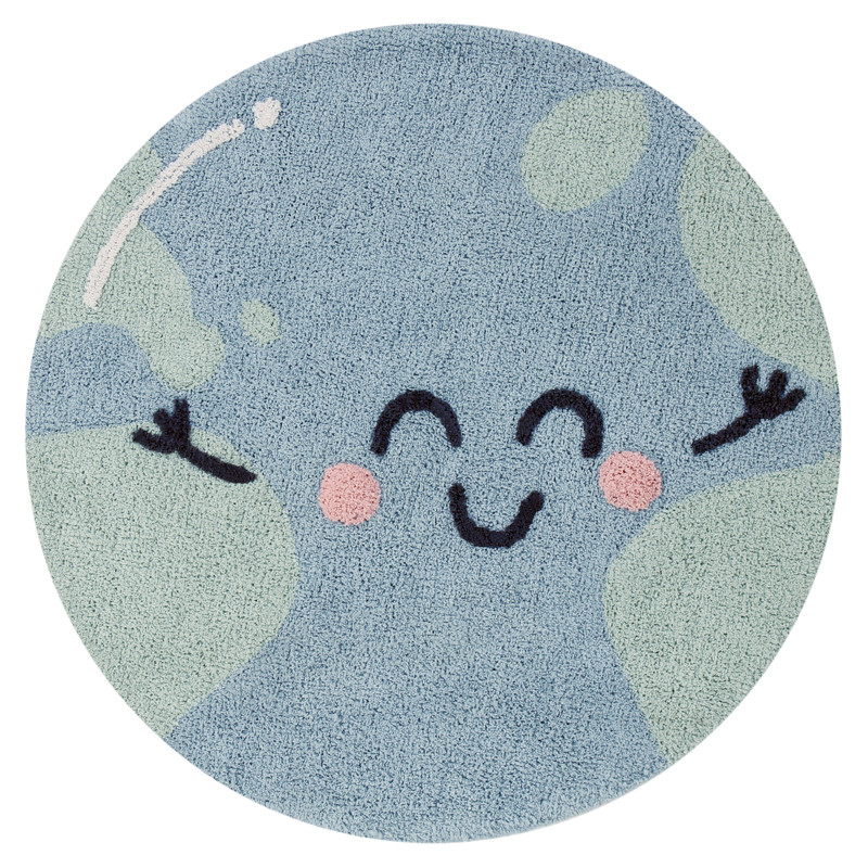 Tapis Enfant Rond en coton Big Big World - LORENA CANALS