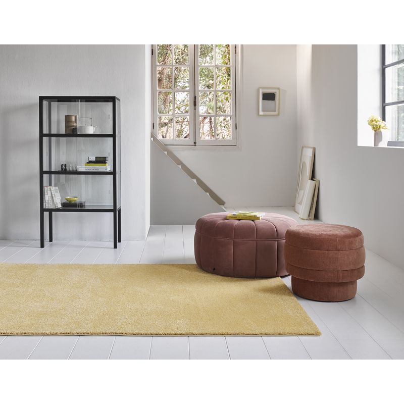 Tapis de salon tissé en polypropylène California pêche