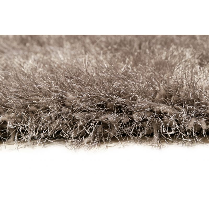 Tapis de salon tissé en polyester City Glam gris