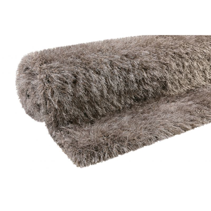 Tapis de salon tissé en polyester City Glam gris