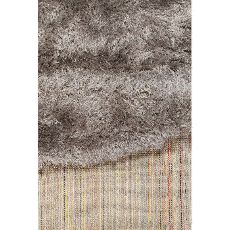 Tapis de salon tissé en polyester City Glam gris