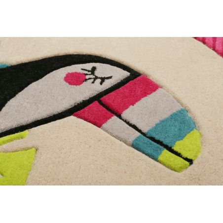 Tapis d'enfant en polyester E-Toucan rond rose Tapis d'enfant en polyester E-Toucan rond rose
