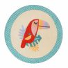 Tapis d'enfant en polyester E-Toucan rond bleu Tapis d'enfant en polyester E-Toucan rond bleu